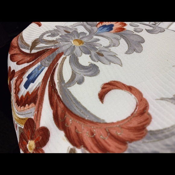 Authentic Japanese Kimono | Antique | Tsukesage | Chintz Abstract Flower Pattern - Picture 5 of 9